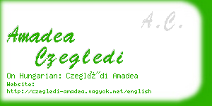 amadea czegledi business card